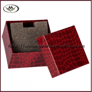 red paper watch box with foam insert PWB-005