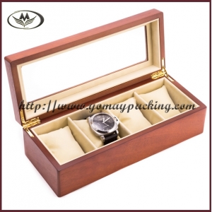 wooden watch box with window