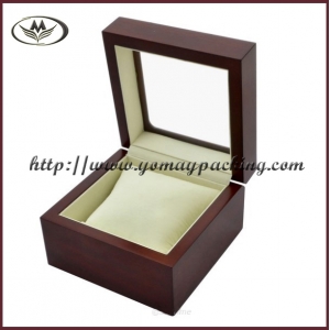 wood watch box with window