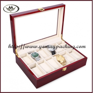 12 slots wooden watch box