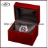 wood watch box with red varnish