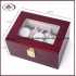 3 slots wooden watch box with window