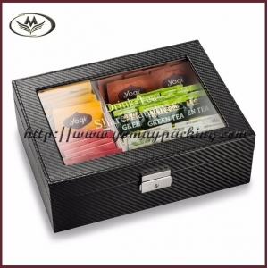 pu leather tea box with window  CYH-004
