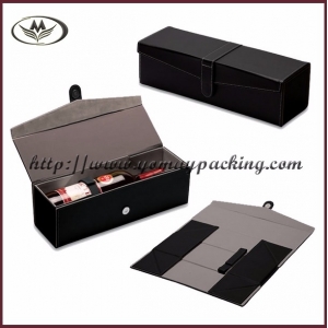 foldable pu leather wine box  JH-001
