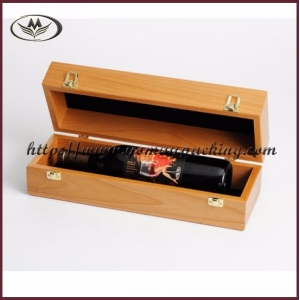 nice pine wood wine box with lock  JH-007