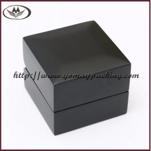 matt black wood ring box JZM-026