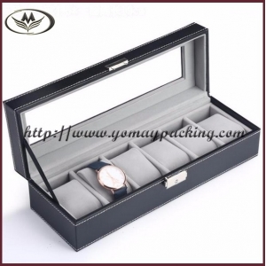 6 slots watch case with grey velvet LWB-078