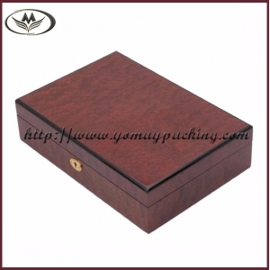 wooden pocket watch storage box with lock HBB-005