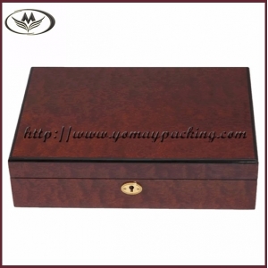 wooden pocket watch storage box with lock HBB-005