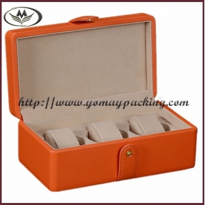 3 slots leather watch box, watch storage box LWB-365